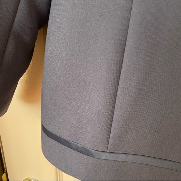 KASPER vintage grey/powder blue formal / dressy suit set with skirt 6P - Picture 4 of 8